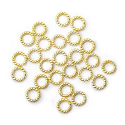5mm Vermeil Twisted Jump Rings 25 pieces per bag (ONLINE ORDER ONLY)