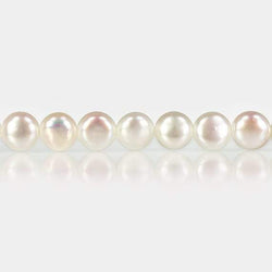 5mm White Button Freshwater Pearls, 15 inch (ONLINE ORDER ONLY)