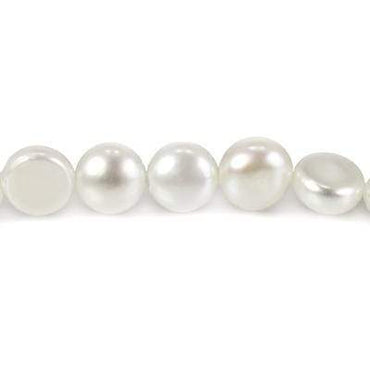 5mm White Button Freshwater Pearls, 15 inch (ONLINE ORDER ONLY)