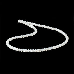 5mm White Moonstone Plain Rondelle Beads 18 inch 115 pieces AA (ONLINE ORDER ONLY)