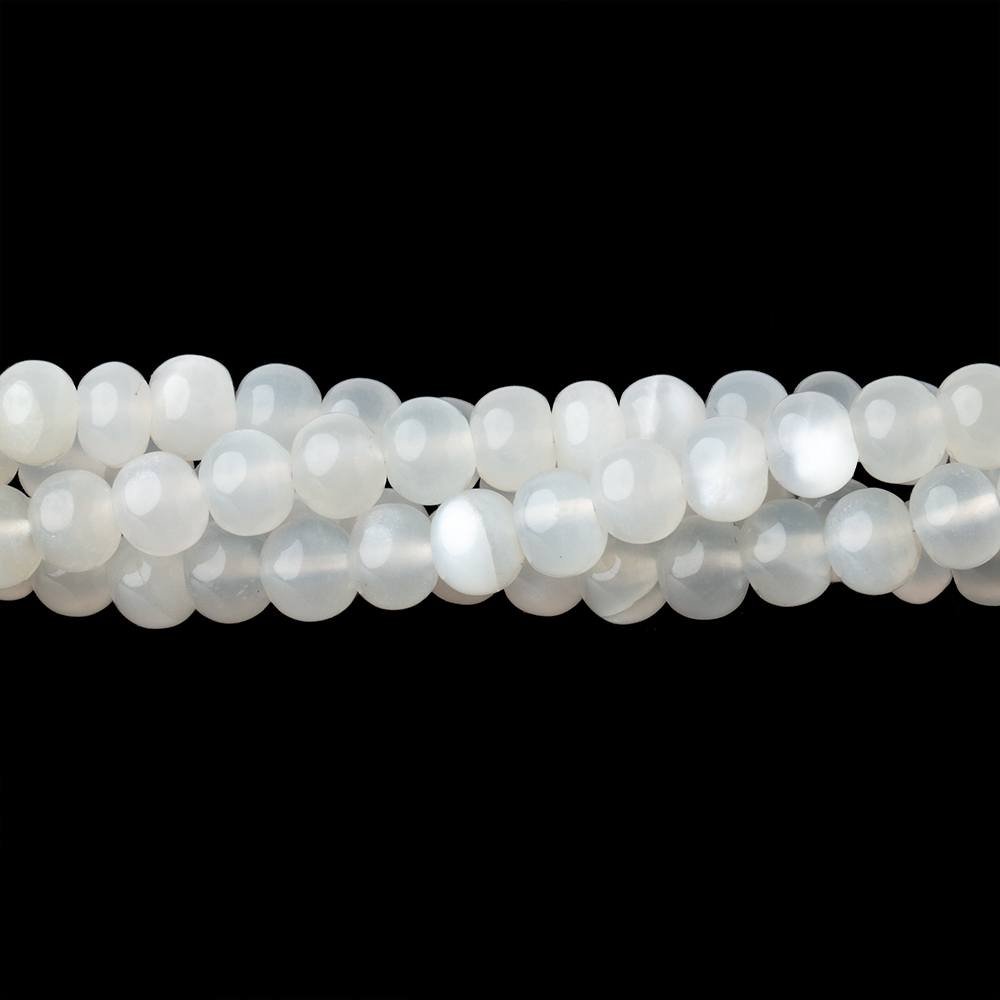 5mm White Moonstone Plain Rondelle Beads 18 inch 115 pieces AA (ONLINE ORDER ONLY)