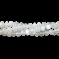 5mm White Moonstone Plain Rondelle Beads 18 inch 115 pieces AA (ONLINE ORDER ONLY)