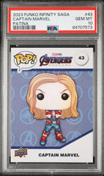 2023 UPPER DECK FUNKO POP MARVEL  CAPTAIN MARVEL PATINA #43  PSA 10 (Online Order Only)
