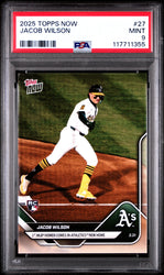 Graded 2025 Topps Now Jacob Wilson #27 Rookie RC Baseball Card PSA 9 Mint (ONLINE ORDER ONLY)