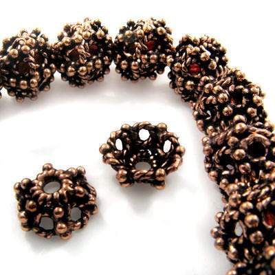 5x10mm Copper Bead Cap, Sea Urchin *DISCONTINUED* (ONLINE ORDER ONLY)