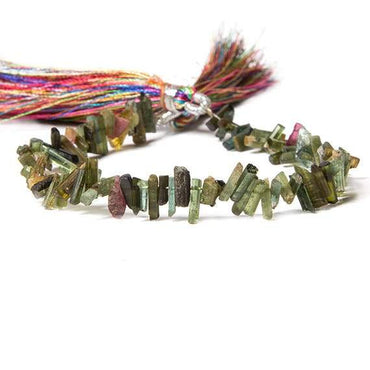 5x2 - 10x3mm Multi Color Tourmaline Beads Natural Crystal Beads 7.5 inch 100 pieces (ONLINE ORDER ONLY)