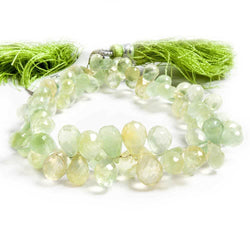 5x3-11x7mm Prehnite faceted tear drop beads 8 inch 80 pieces (ONLINE ORDER ONLY)