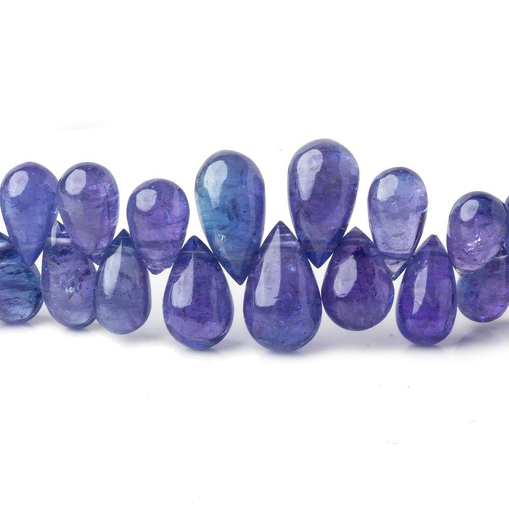 5x3-13x8mm Tanzanite plain tear drop beads 16 inch 155 pieces AA Grade (ONLINE ORDER ONLY)