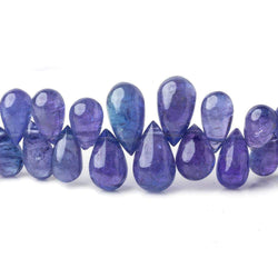 5x3-13x8mm Tanzanite plain tear drop beads 16 inch 155 pieces AA Grade (ONLINE ORDER ONLY)