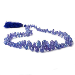 5x3-13x8mm Tanzanite plain tear drop beads 16 inch 155 pieces AA Grade (ONLINE ORDER ONLY)
