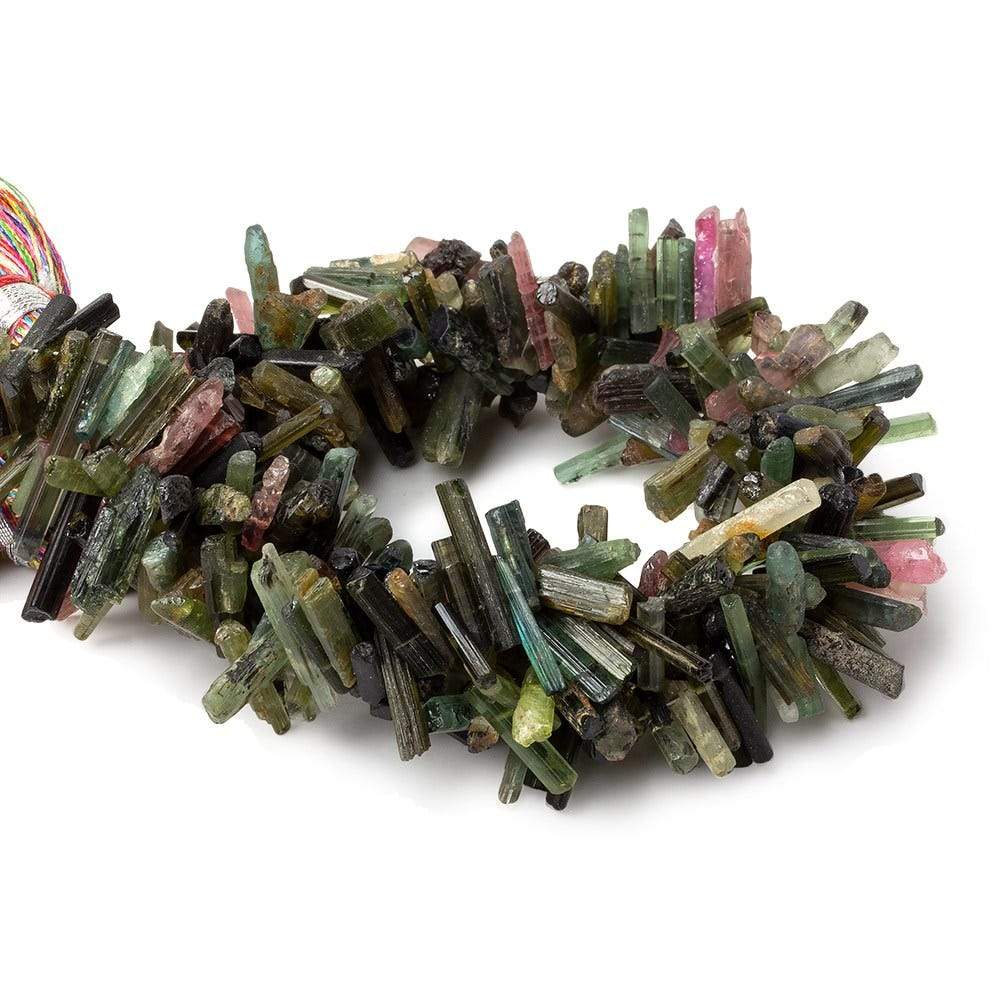 5x3-14x3mm Multi Color Tourmaline top drilled Natural Crystals 7.75 inch 88 beads AA (ONLINE ORDER ONLY)