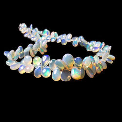 5x3-14x9mm Ethiopian Opal Plain Pear Beads 16 inch 127 pieces AA Grade (ONLINE ORDER ONLY)
