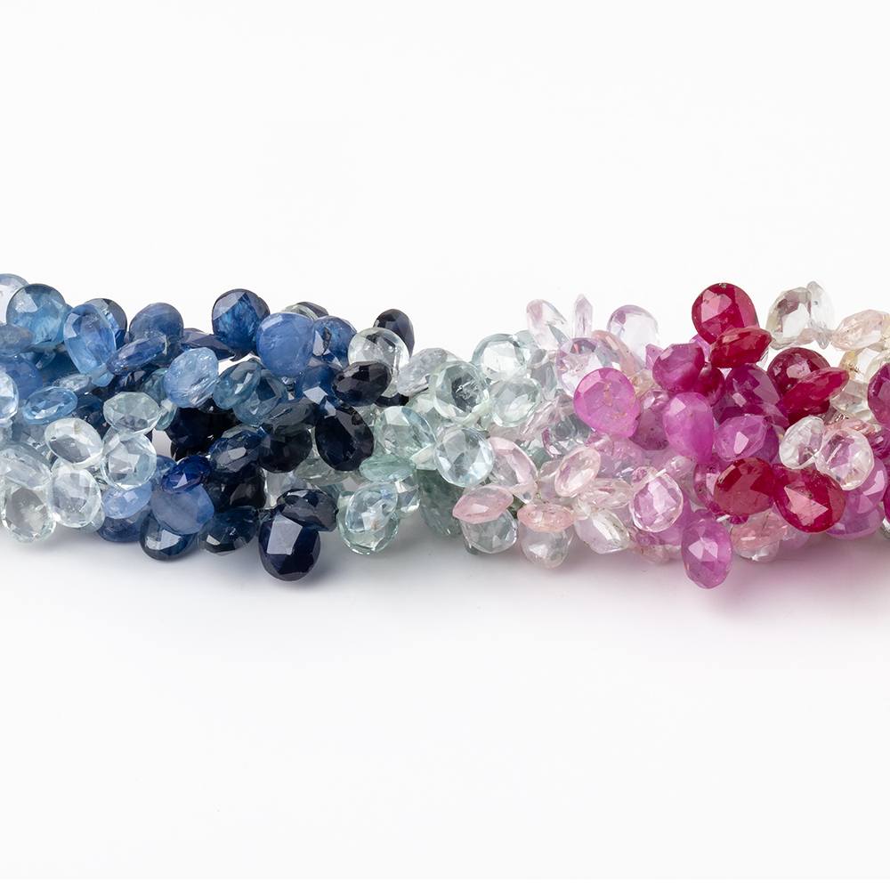 5x3-6x4mm Fancy Sapphire Faceted Pear 8 inch 96 Beads AA (ONLINE ORDER ONLY)