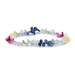 5x3-6x4mm Fancy Sapphire Faceted Pear 8 inch 96 Beads AA (ONLINE ORDER ONLY)