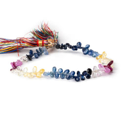 5x3-6x4mm Fancy Sapphire Faceted Pear Beads 8 inch 96 pieces AA (ONLINE ORDER ONLY)