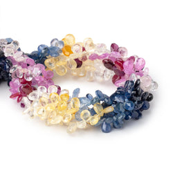 5x3-6x4mm Fancy Sapphire Faceted Pear Beads 8 inch 96 pieces AA (ONLINE ORDER ONLY)