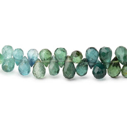 5x3-6x4mm Indicolite & Green Tourmaline Faceted Tear Drop 16 inch 187 Beads AA (ONLINE ORDER ONLY)