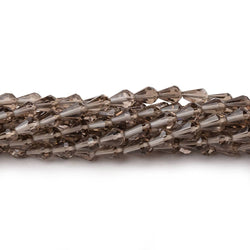 5x3-6x4mm Smoky Quartz Straight Drilled Faceted Tear Drops 14.5 inch 60 Beads (ONLINE ORDER ONLY)