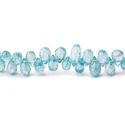 5x3-7x4mm Blue Zircon Faceted Tear Drop Beads 8 inch 85 pieces (ONLINE ORDER ONLY)