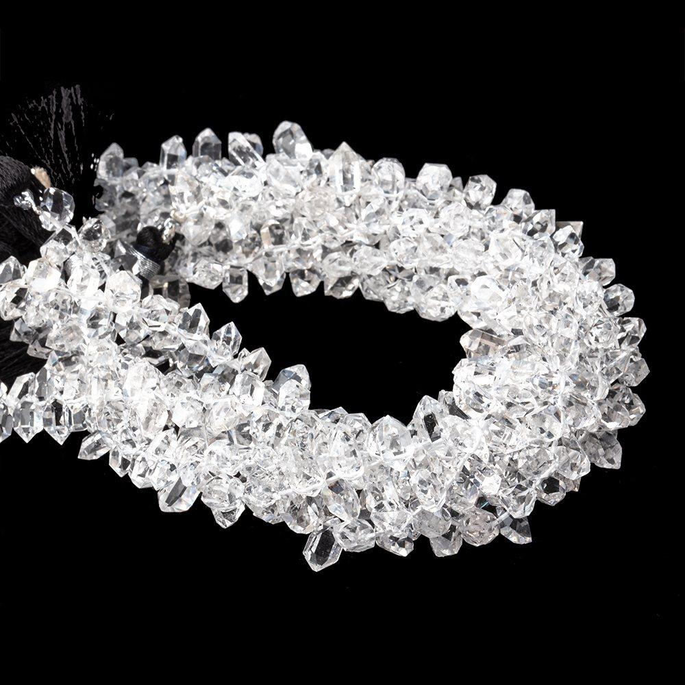 5x3-7x4mm Double Terminated Crystal Quartz Beads 7.5 inch 66 pieces (ONLINE ORDER ONLY)