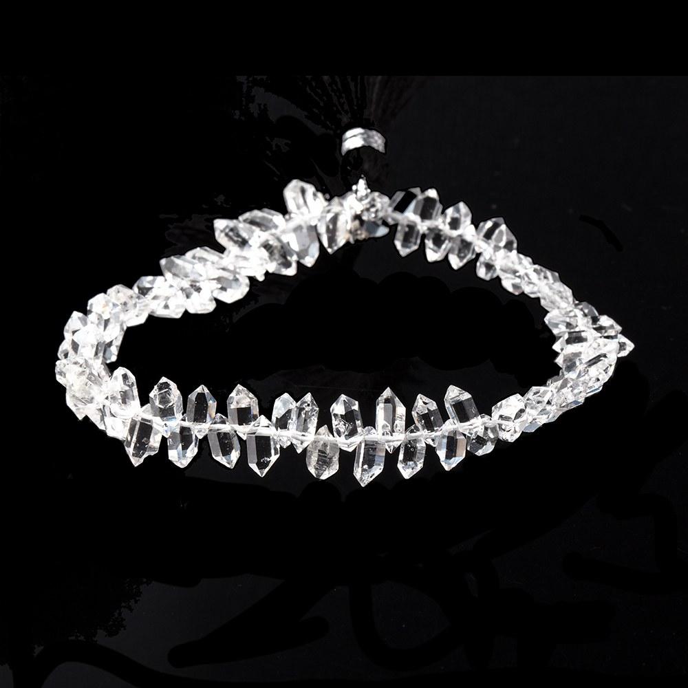 5x3-7x4mm Double Terminated Crystal Quartz Beads 7.5 inch 66 pieces (ONLINE ORDER ONLY)
