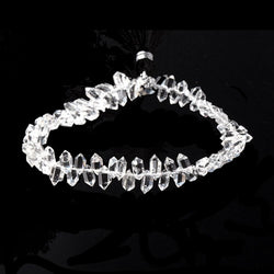 5x3-7x4mm Double Terminated Crystal Quartz Beads 7.5 inch 66 pieces (ONLINE ORDER ONLY)