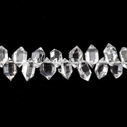 5x3-7x4mm Double Terminated Crystal Quartz Beads 7.5 inch 66 pieces (ONLINE ORDER ONLY)