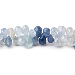 5x3-8x6mm Ceylon Sapphire Faceted Tear Drop Beads 7.5 inch 90 pieces AA (ONLINE ORDER ONLY)