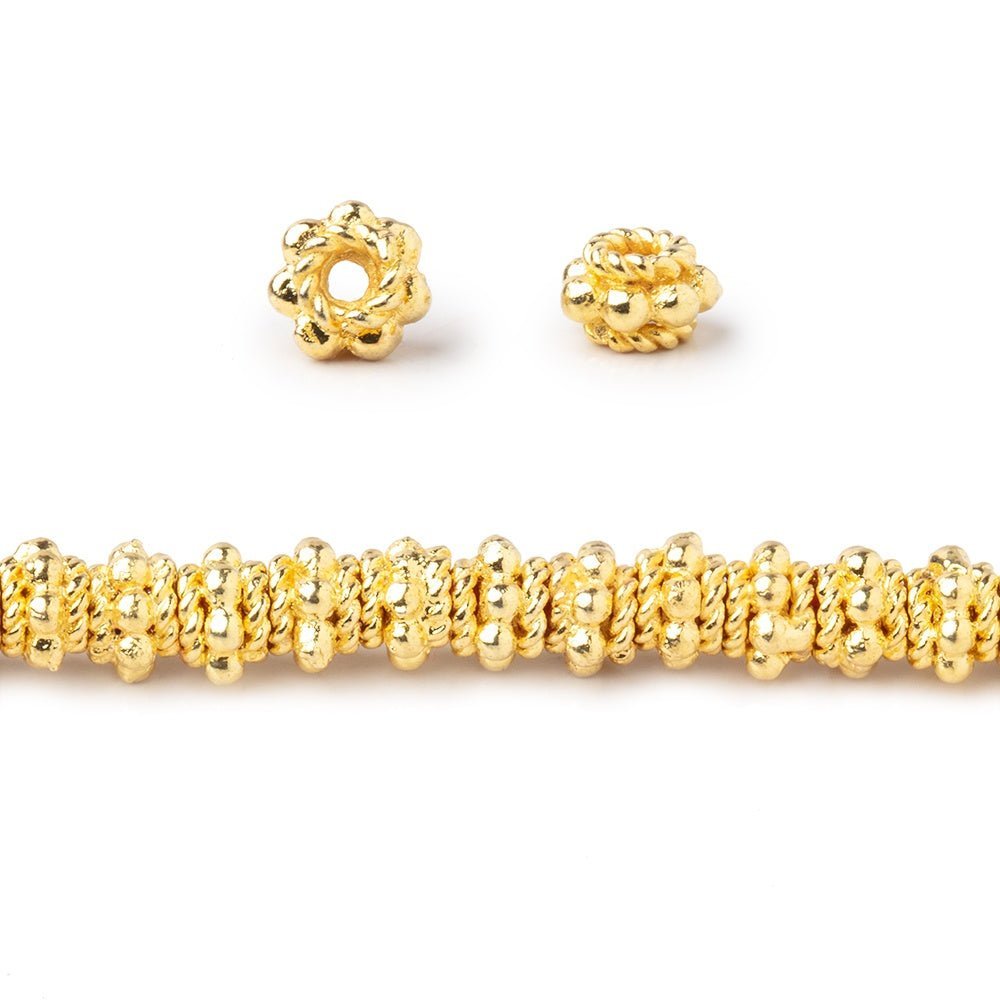 5x3mm Daisy & Twist Stack Spacer Beads 8 inch 60 pieces (ONLINE ORDER ONLY)