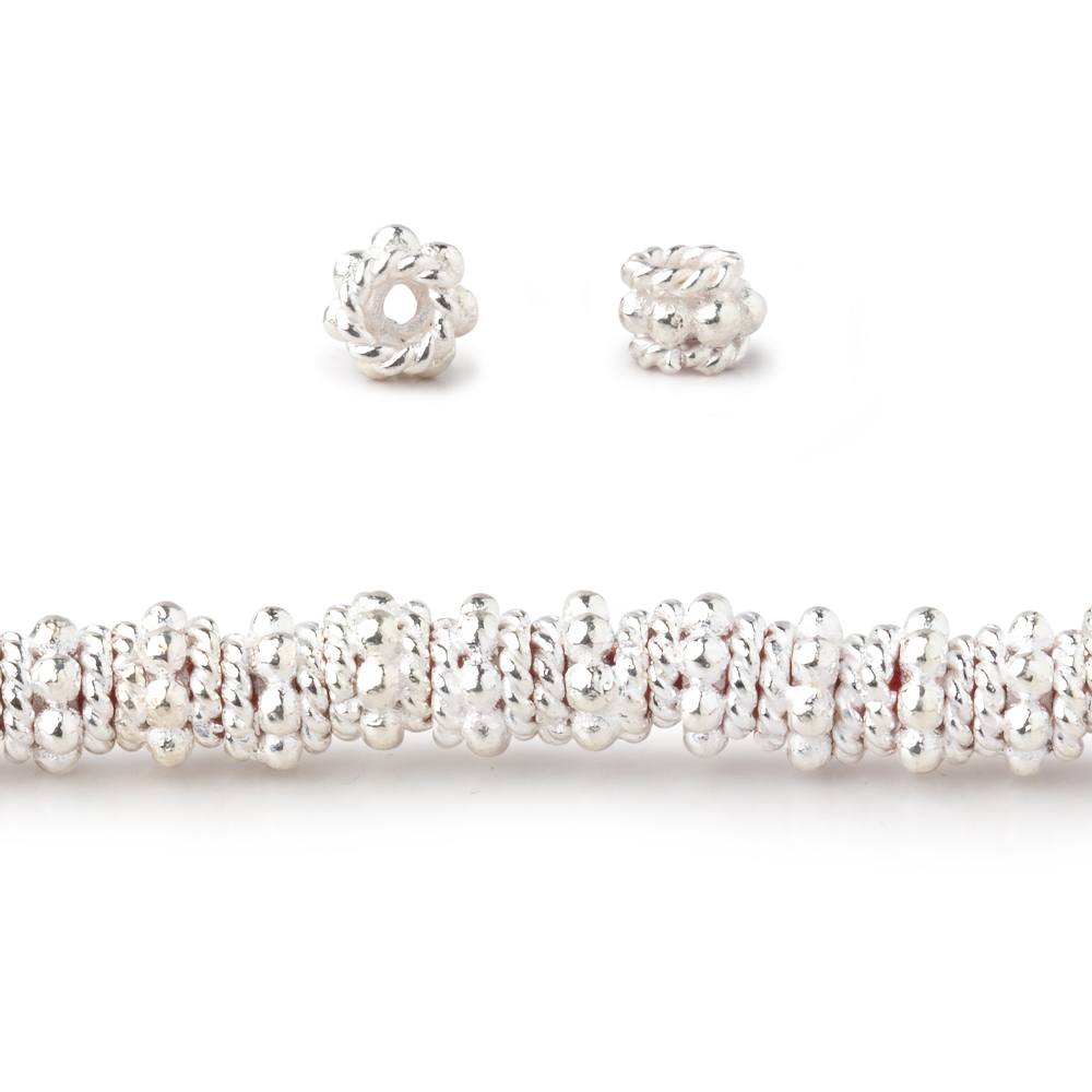 5x3mm Daisy & Twist Stack Spacer Beads 8 inch 60 pieces (ONLINE ORDER ONLY)