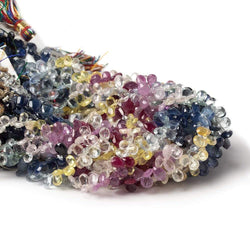 5x3mm Fancy Sapphire Faceted Pear Beads 8 inch 98 pieces (ONLINE ORDER ONLY)