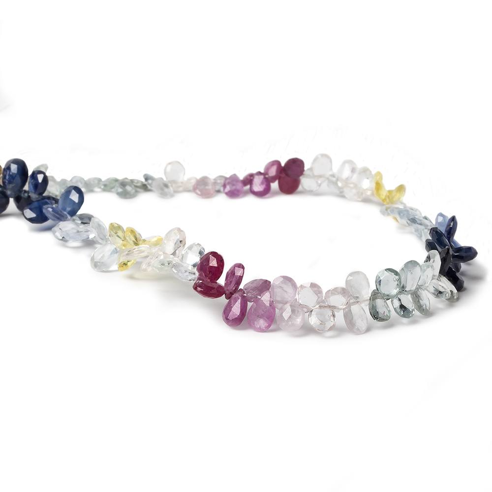 5x3mm Fancy Sapphire Faceted Pear Beads 8 inch 98 pieces (ONLINE ORDER ONLY)