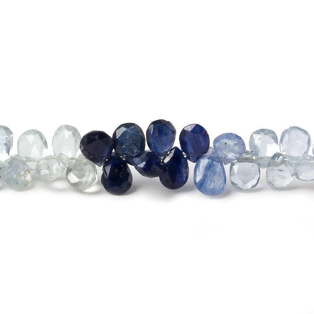 5x3mm Fancy Sapphire Faceted Pear Beads 8 inch 98 pieces (ONLINE ORDER ONLY)