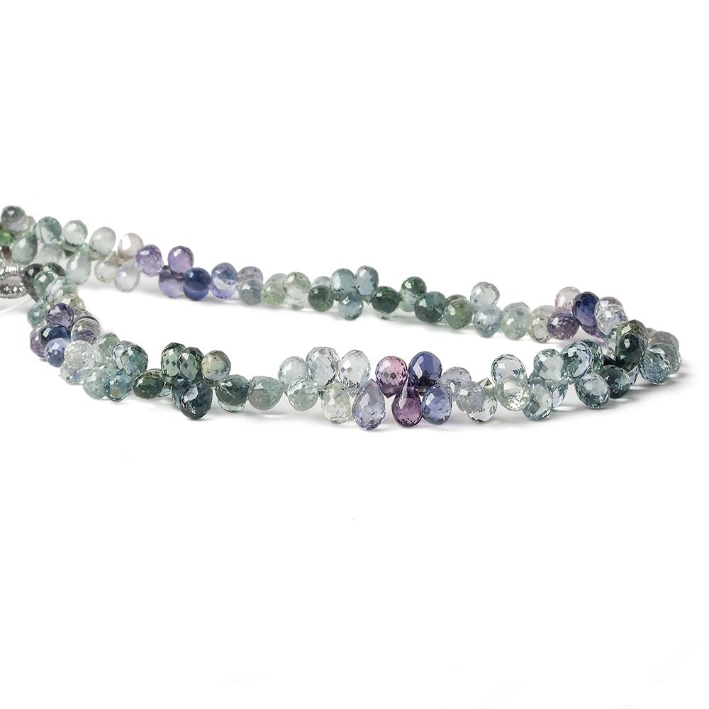 5x3mm Multi Color Sappphire Faceted Tear Drop Beads 7.5 inch 126 pieces (ONLINE ORDER ONLY)