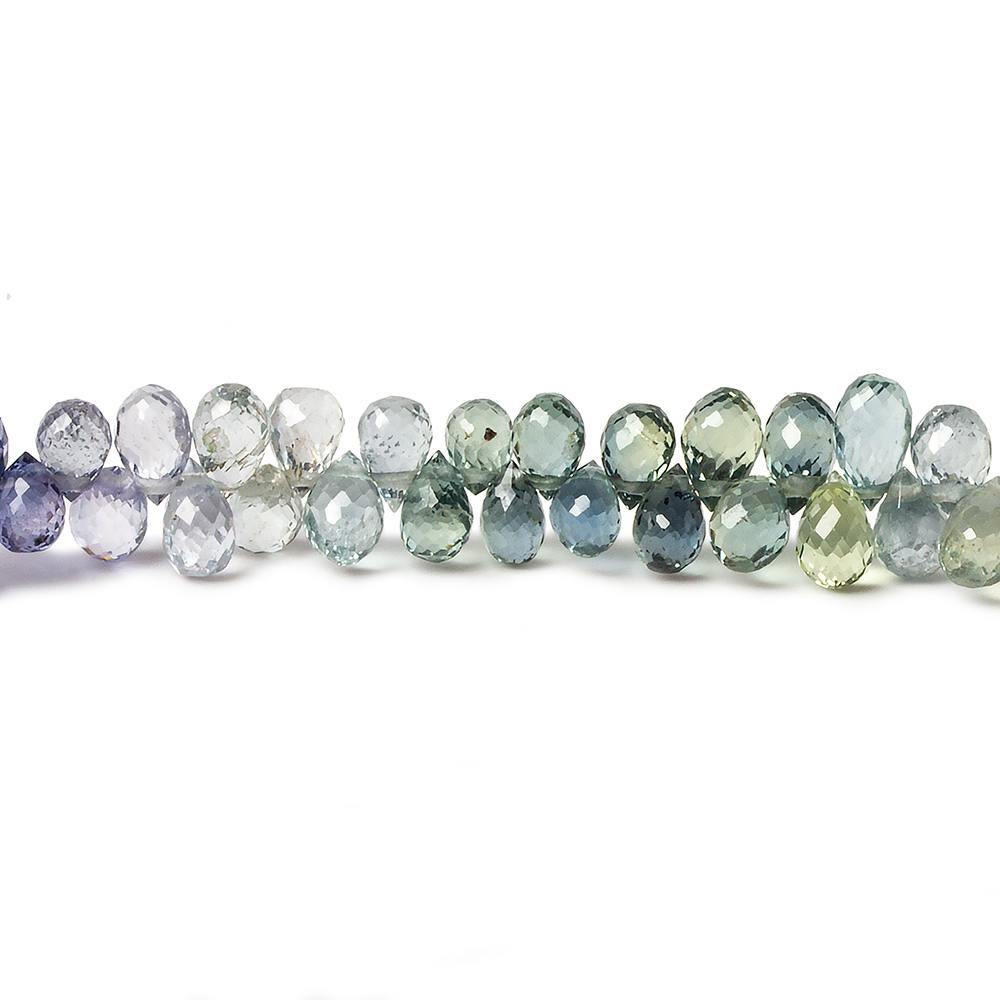 5x3mm Multi Color Sappphire Faceted Tear Drop Beads 7.5 inch 126 pieces (ONLINE ORDER ONLY)