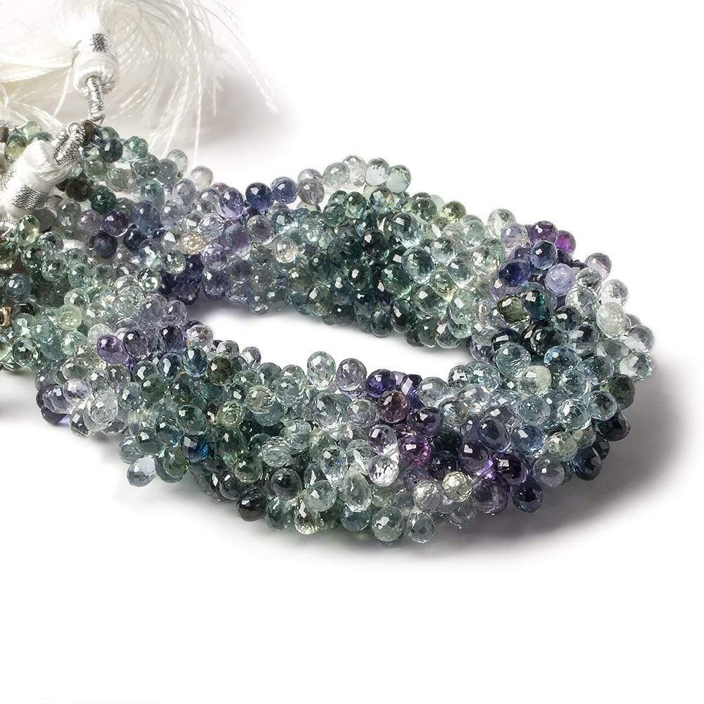5x3mm Multi Color Sappphire Faceted Tear Drop Beads 7.5 inch 126 pieces (ONLINE ORDER ONLY)