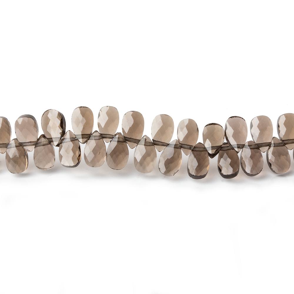 5x3mm Smoky Quartz Faceted Pear Bead 8 inch 115 pieces (ONLINE ORDER ONLY)