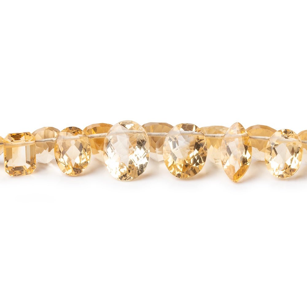 5x4-10x7mm Citrine Faceted Mixed Shaped Beads 5 inch 32 pieces AAA (ONLINE ORDER ONLY)