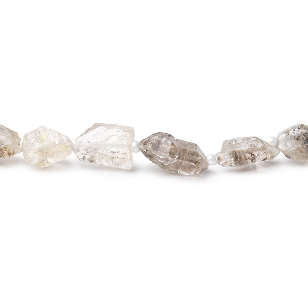 5x4-11x6mm Double Terminated Quartz natural crystal beads 15 inch 42 pieces (ONLINE ORDER ONLY)