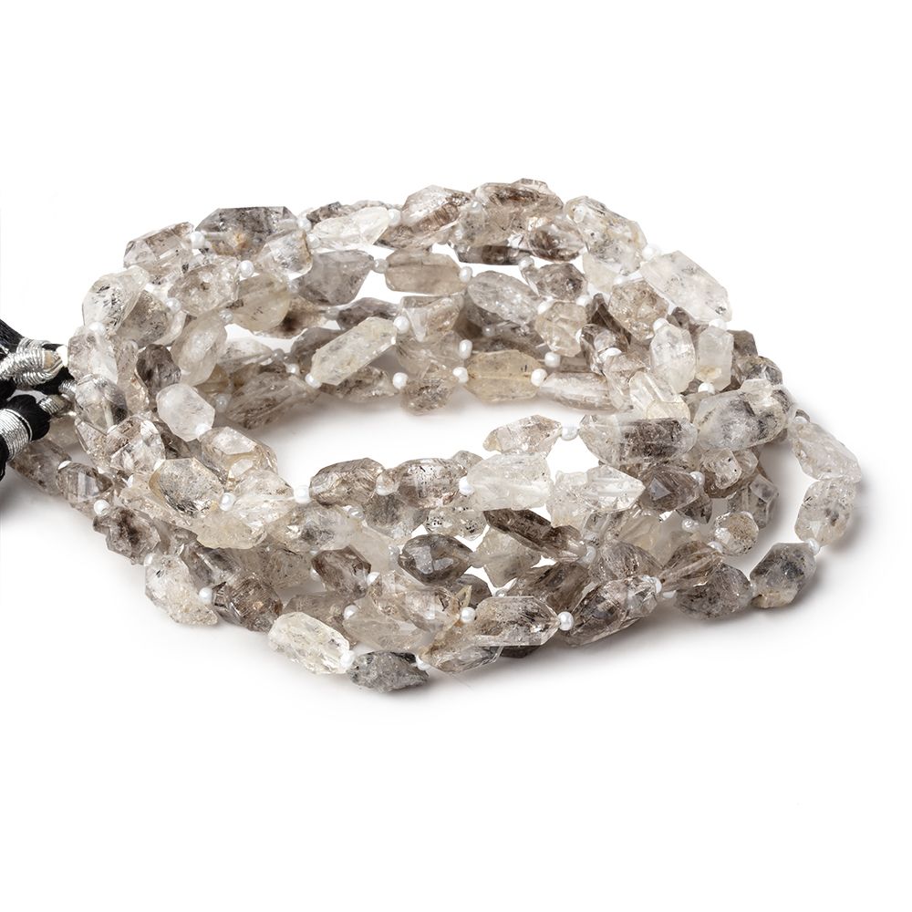 5x4-11x6mm Double Terminated Quartz natural crystal beads 15 inch 42 pieces (ONLINE ORDER ONLY)