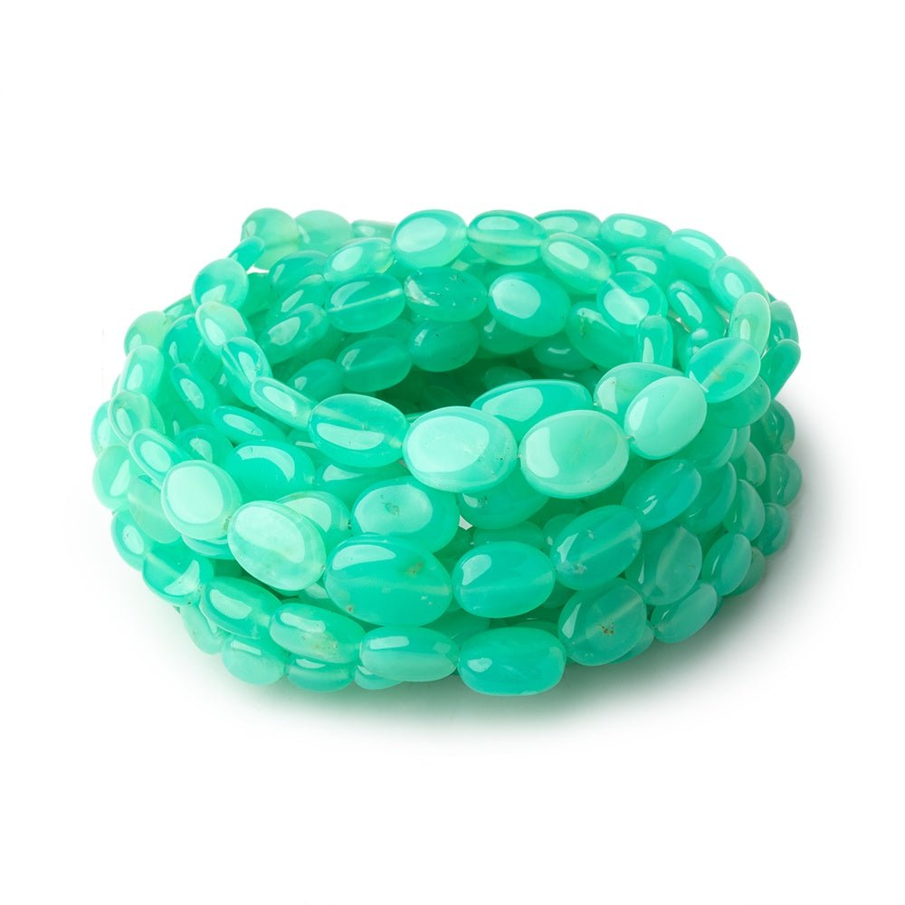 5x4-11x9mm Tanzanian Green Opal Plain Oval Beads 18 inch 57 pieces AAA (ONLINE ORDER ONLY)