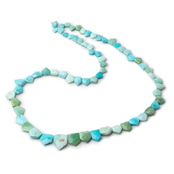 5x4-14x12mm Sleeping Beauty Turquoise Faceted Shield Beads 16 inch 66 pieces (ONLINE ORDER ONLY)