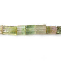 5x4-16x6mm Polychromatic Tourmaline Natural Tubes 18 inch 42 Beads AA (ONLINE ORDER ONLY)