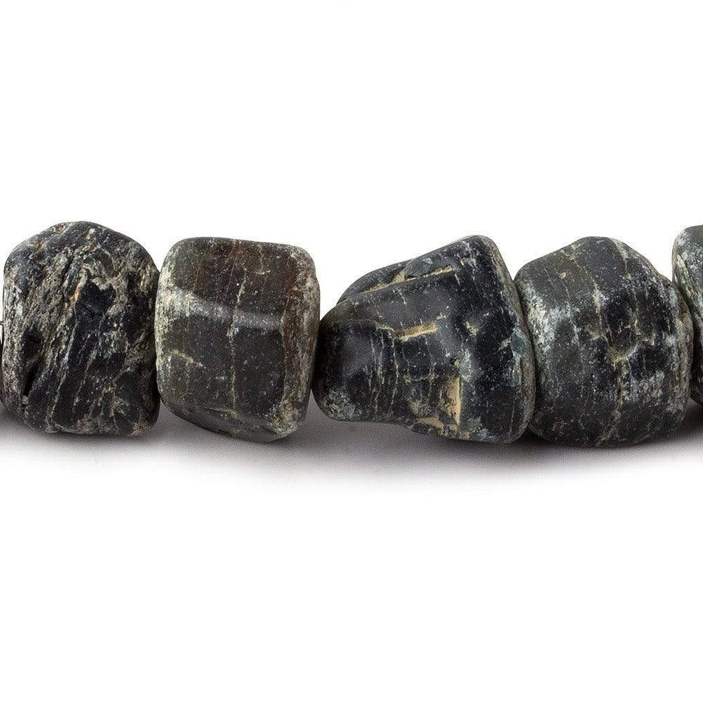 5x4-17x10mm Alluvial Green Sapphire Natural Crystal Beads 14 inch 53 pieces (ONLINE ORDER ONLY)