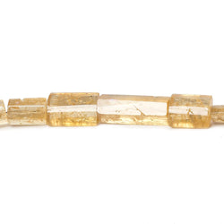 5x4-19x6.5mm Imperial Topaz plain tube beads 18 inch 49 pieces (ONLINE ORDER ONLY)