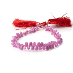 5x4-6.5x4mm Burmese Ruby Faceted Pear Beads 8 inch 90 pieces AA (ONLINE ORDER ONLY)