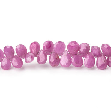 5x4-6.5x4mm Burmese Ruby Faceted Pear Beads 8 inch 90 pieces AA (ONLINE ORDER ONLY)