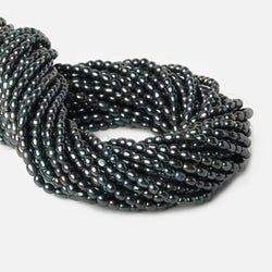 6x4mm Blue Peacock Large Hole Oval Freshwater Pearls 15inch 64 pcs (ONLINE ORDER ONLY)