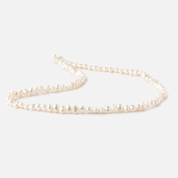 5x4-6x4mm Creamy White Side Drilled Baroque Freshwater Pearls 15.5 inch 95 pieces (ONLINE ORDER ONLY)