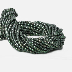 6x4mm Emerald Peacock Large Hole Oval Freshwater Pearls 15 inch 60 pcs (ONLINE ORDER ONLY)